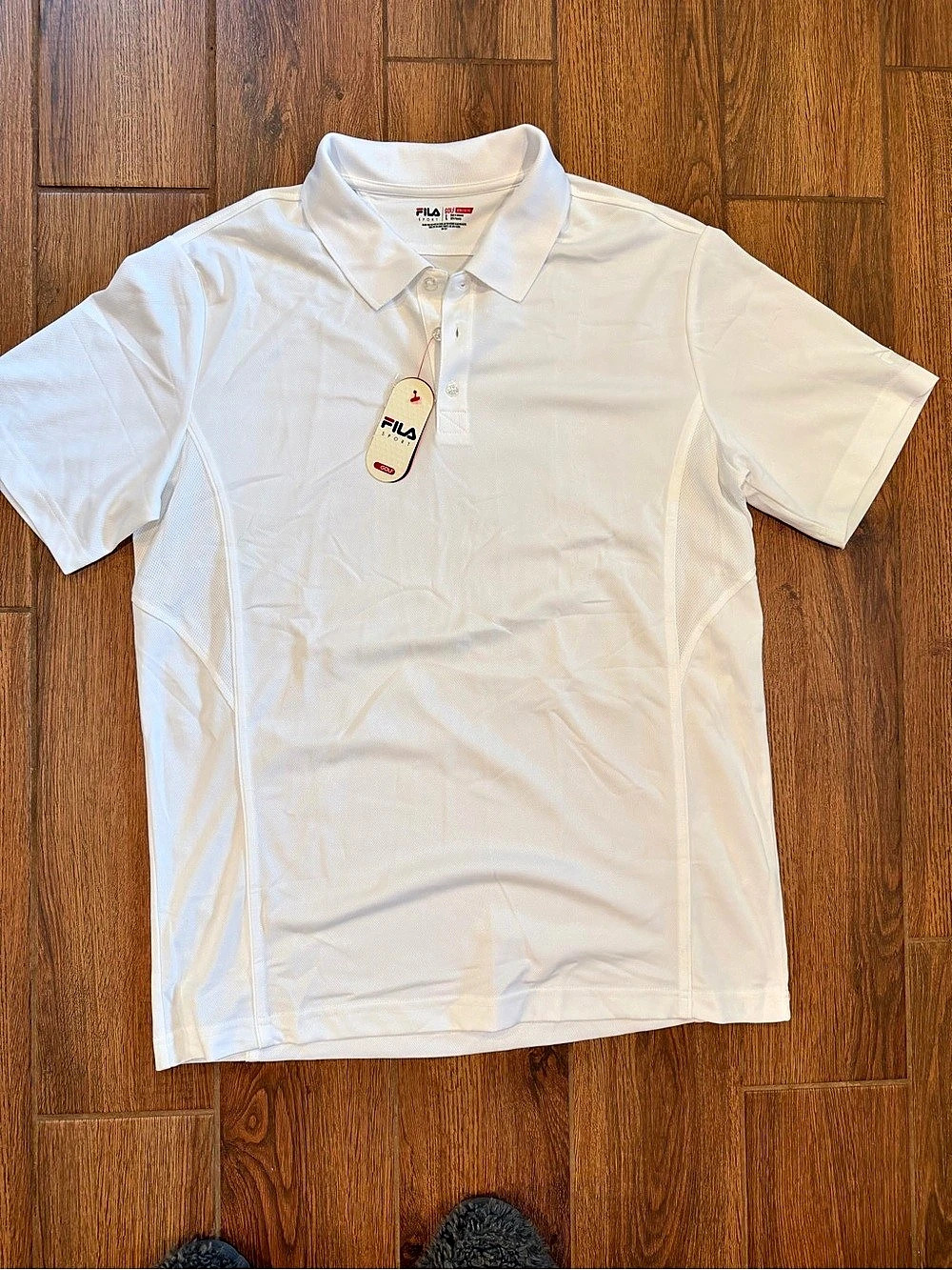 Fila Golf Athletic Fit Polo in White / men’s large / NWT